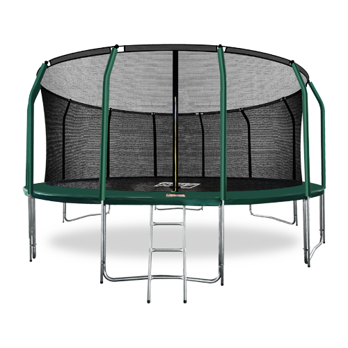 Батут премиум Arland с внутренней страховочной сеткой и лестницей 16 футов 